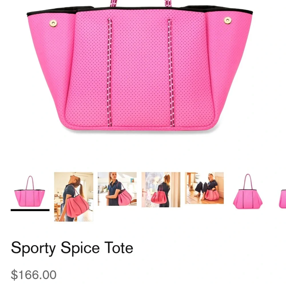 Annabel Ingall Sporty Spice Tote in Neon Rose - Picture 7 of 8